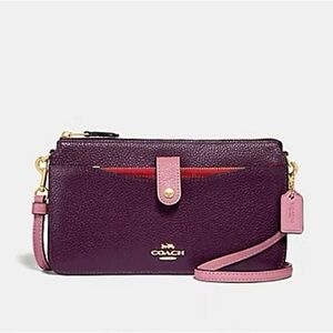Coach Noa Pop-Up Messenger In Color Block *Plum Multi/Light Gold* NWOT MSRP:$328
